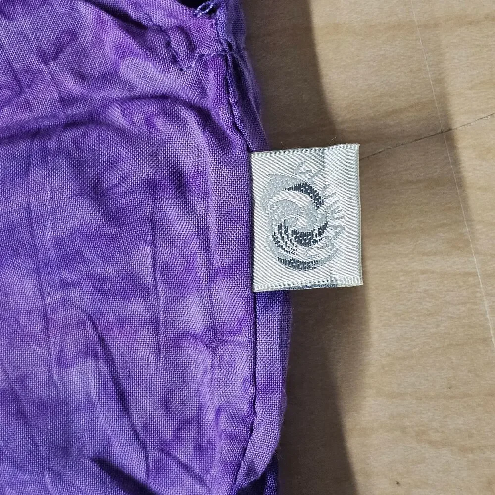 VTG ULUWatu of Bali Purple Tie Dye Crop Top Pants Set Sz Small Boho Hippie Beach